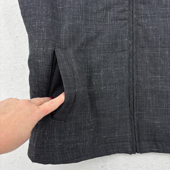 Nordstrom Vest Men's Size M Gray Tech Smart Wool Blend Full Zip Trim Fit Quilted - Picture 5 of 12